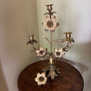 19th Century French Guilt-Brass Church Candelabra
